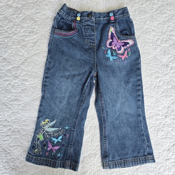 Vintage Y2K Disney Tinkerbell Embroidered Toddler Jeans - Picture 1 of 11